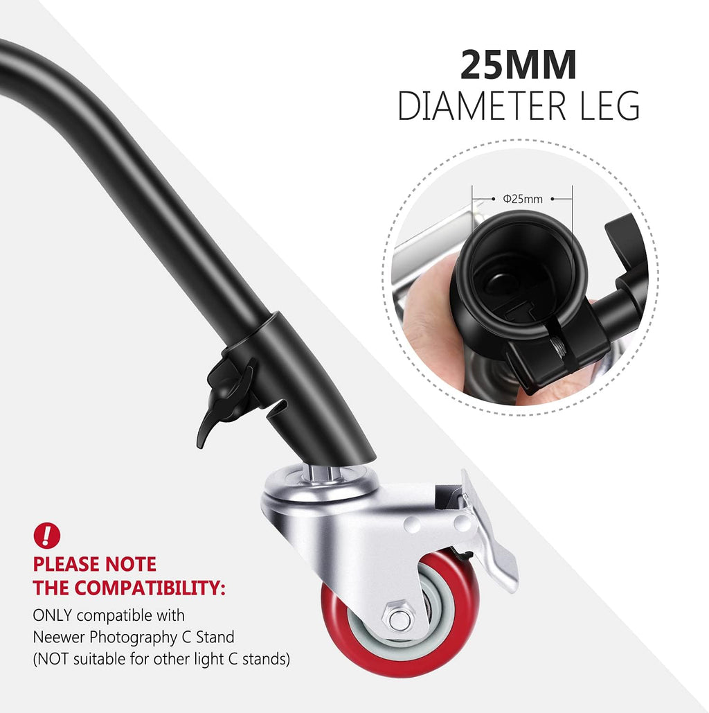 3-Pack Swivel Caster Wheels Set with 75mm Diameter Metal Rubber Black Y66098