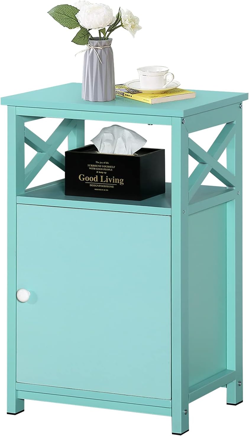 Rustic Brown Storage Cabinet and Drawer Nightstand U528893