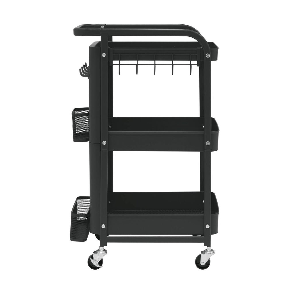 3-Tier Metal Utility Cart - White D123705