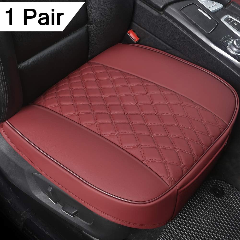 PU Car Seat Covers, Front Seat Protectors, Diamond Pattern Embroidery B4232