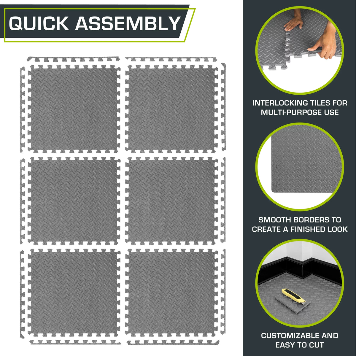 1/2 Thick EVA Foam Interlocking Exercise Mat E658