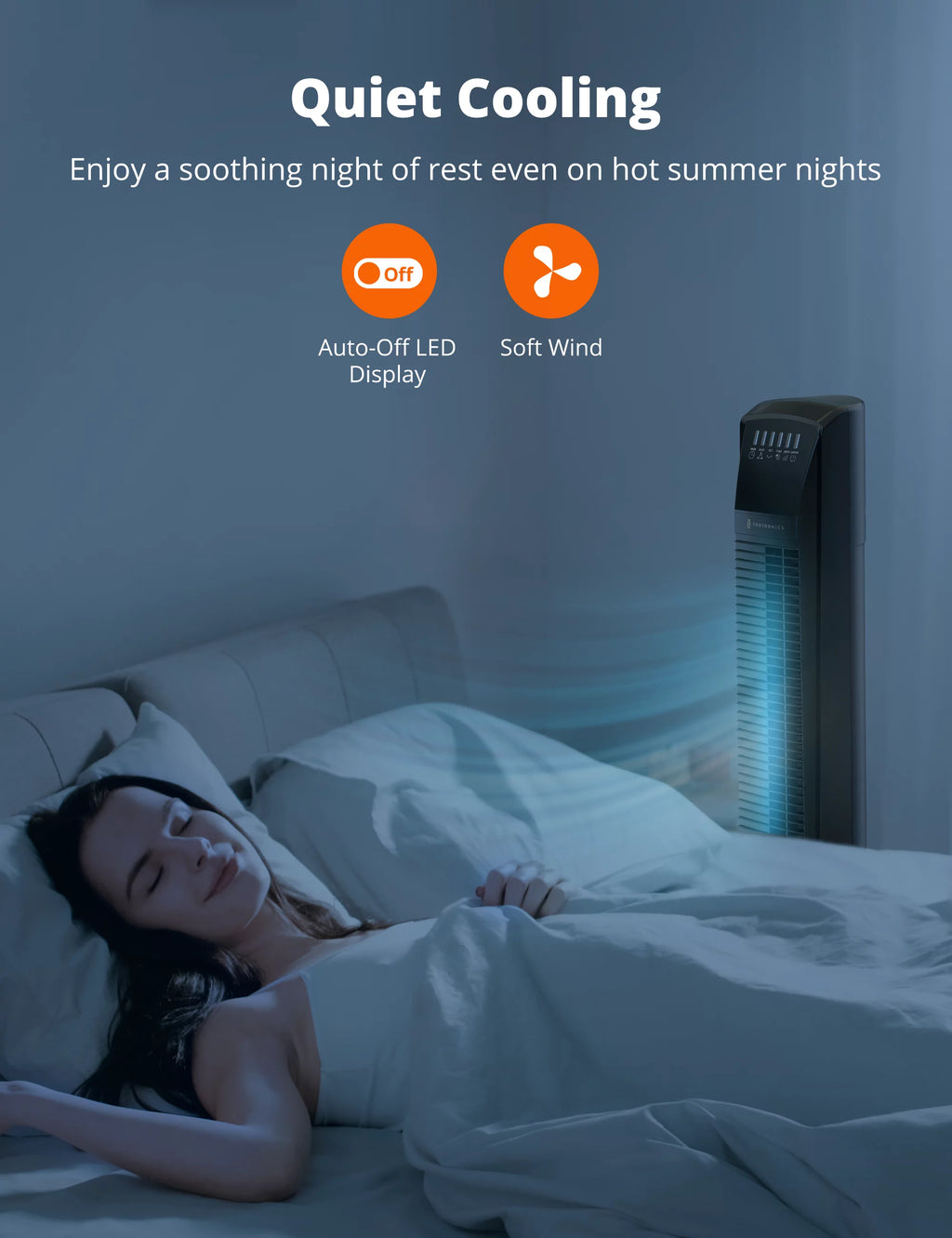 Bladeless Oscillating Tower Fan with Remote L392850