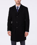 Men's Classic Regular Fit Overcoat - Black K4948
