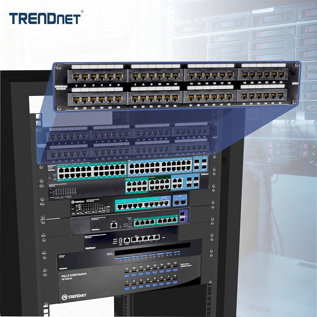 48-Port Cat6 Unshielded Patch Panel E4613