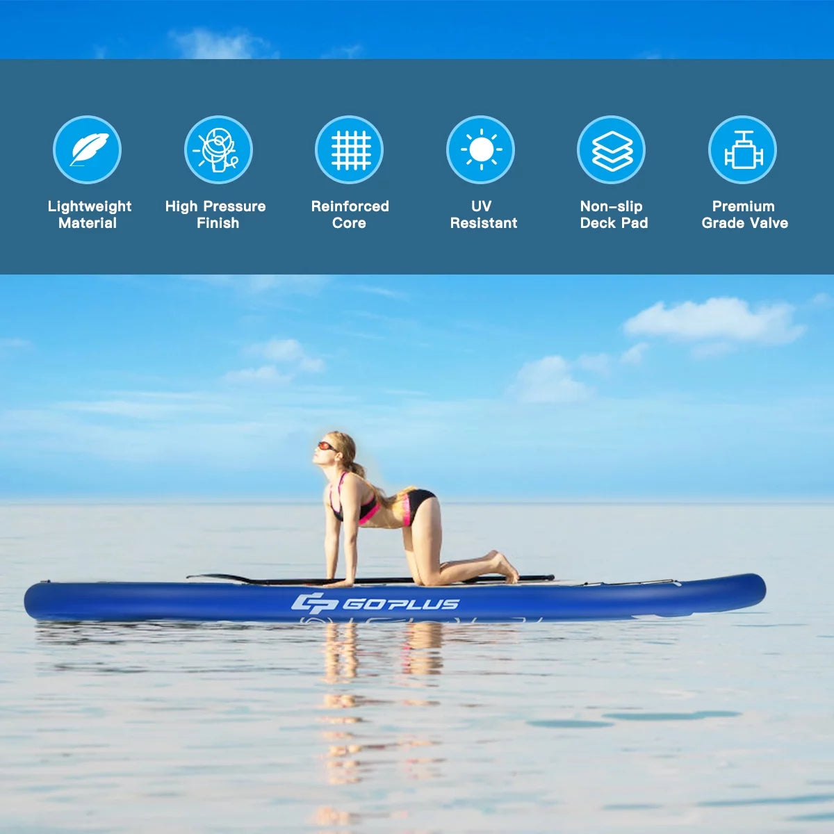 11' Inflatable Stand Up Paddle Board with Carry Bag P890074