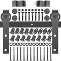 16 ft Carbon Steel Barn Door Hardware Kit W800931