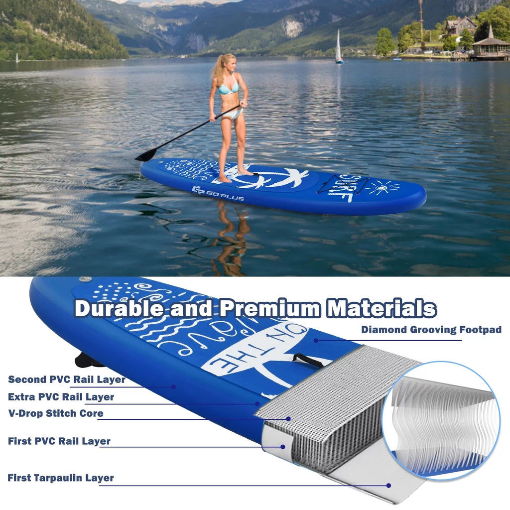11' Inflatable Stand Up Paddle Board with Carry Bag P890074
