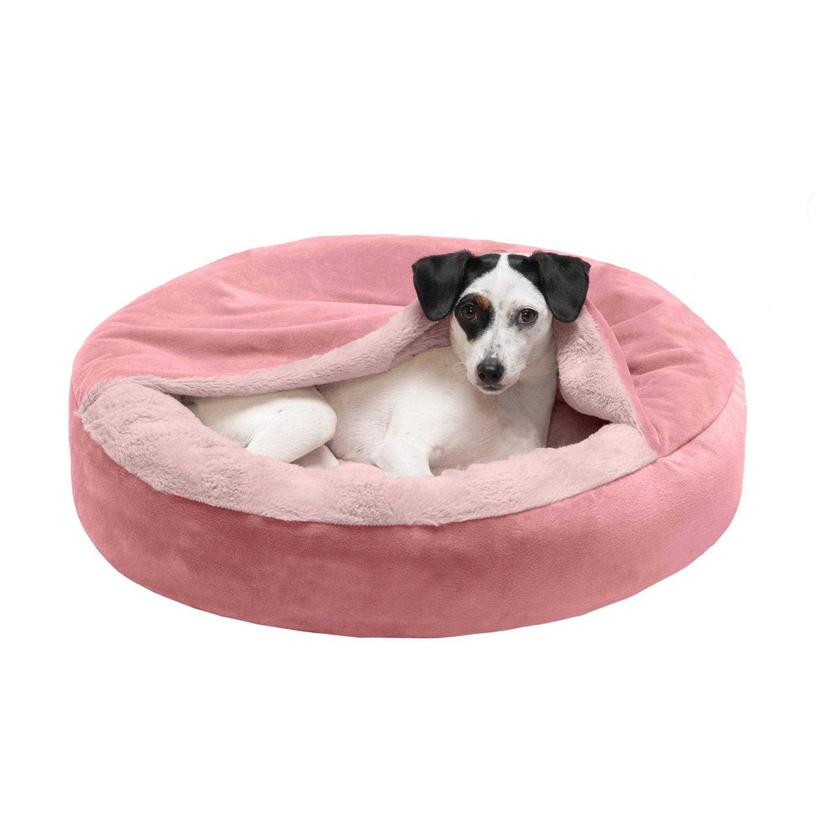 Faux Fur Hooded Donut Bed V37945