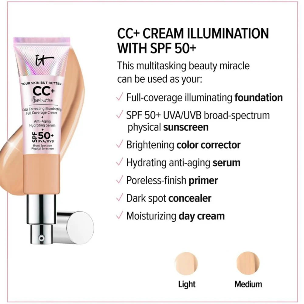 CC+ Cream Illumination Full-Coverage Foundation with SPF 50+ Medium L22542