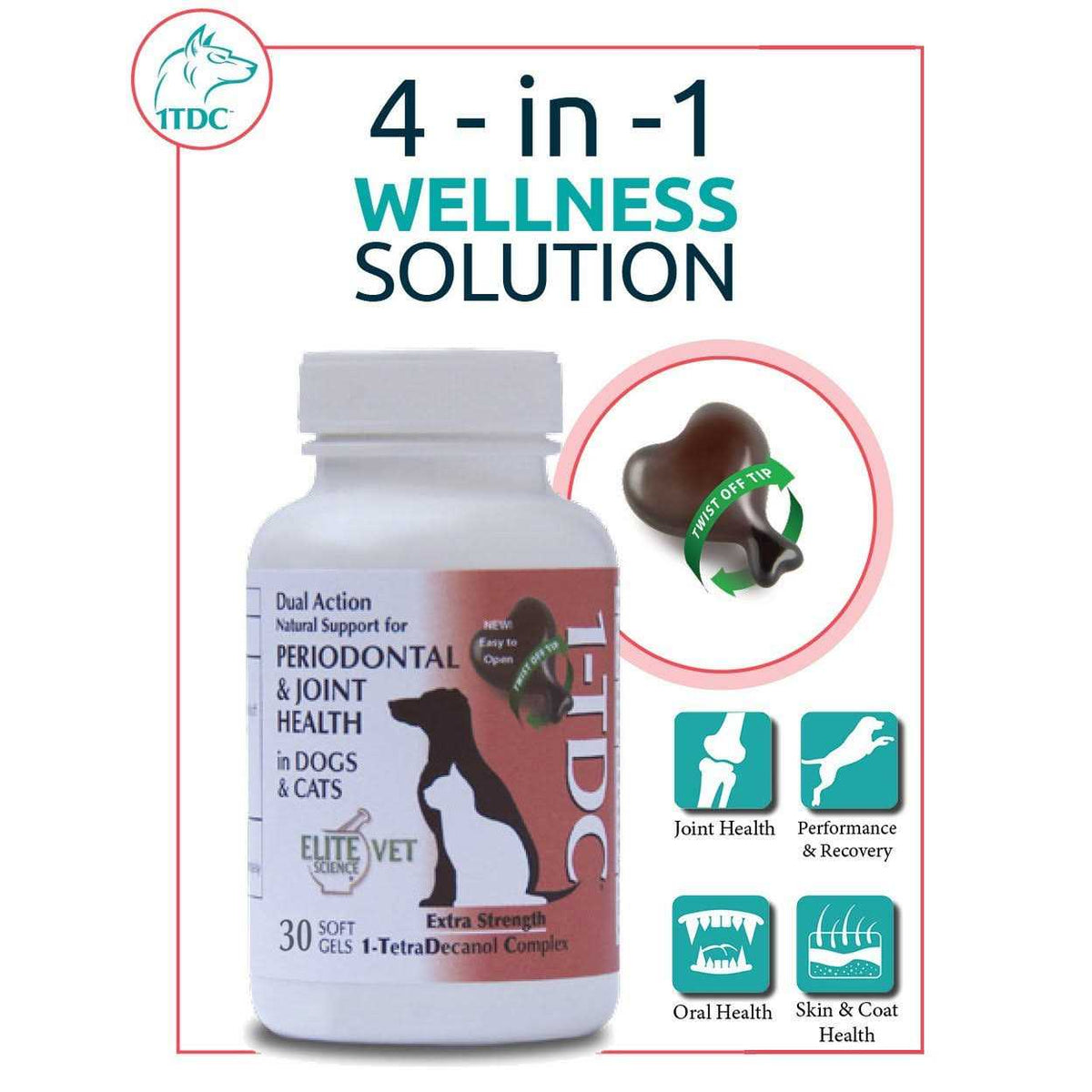 Periodontal & Joint Health Soft Gels for Cats & Dogs B4425