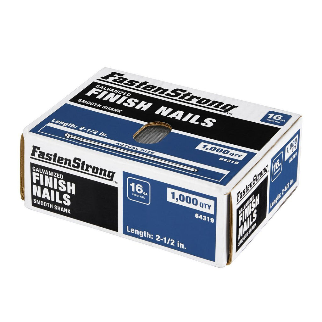 2-1/2 in. 16 GA Galvanized Finish Nails, 1000 Piece C75629