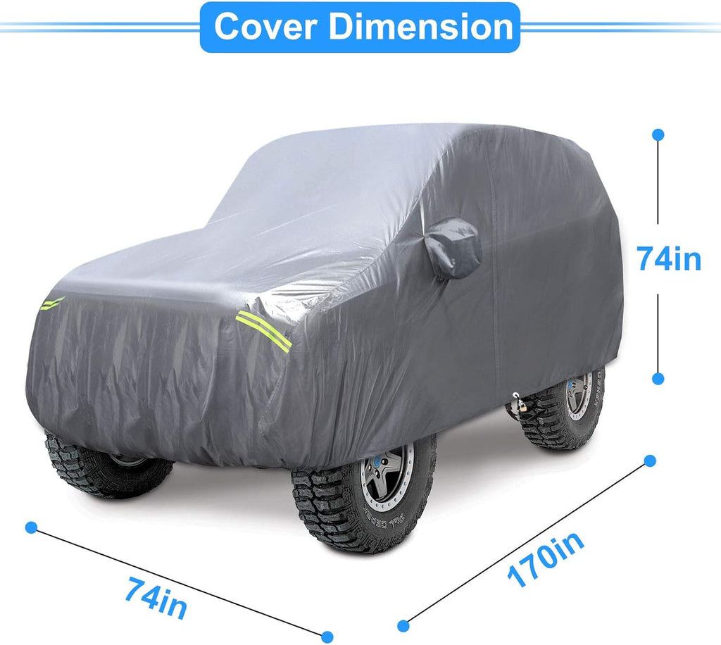 Waterproof 2 Door Car Cover with Windproof Straps B937829
