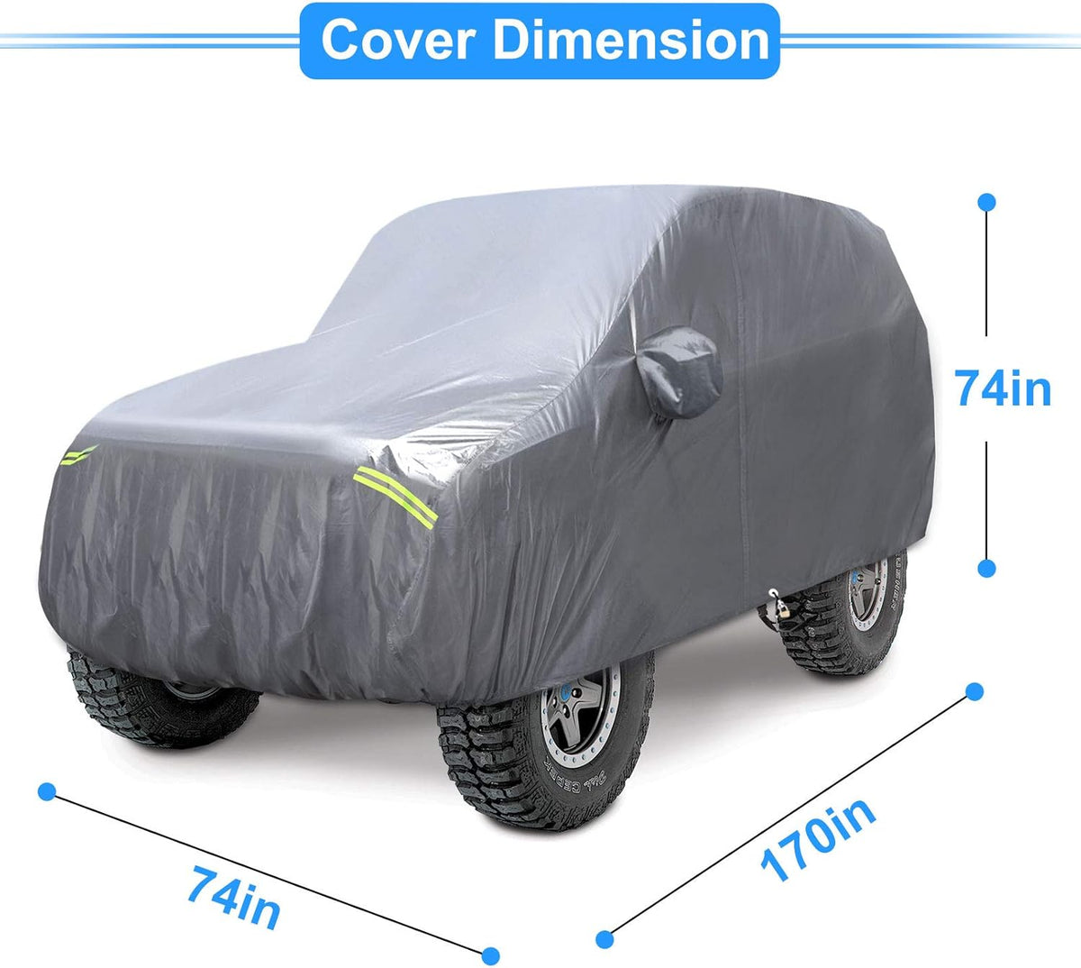 Waterproof 2 Door Car Cover with Windproof Straps B937829