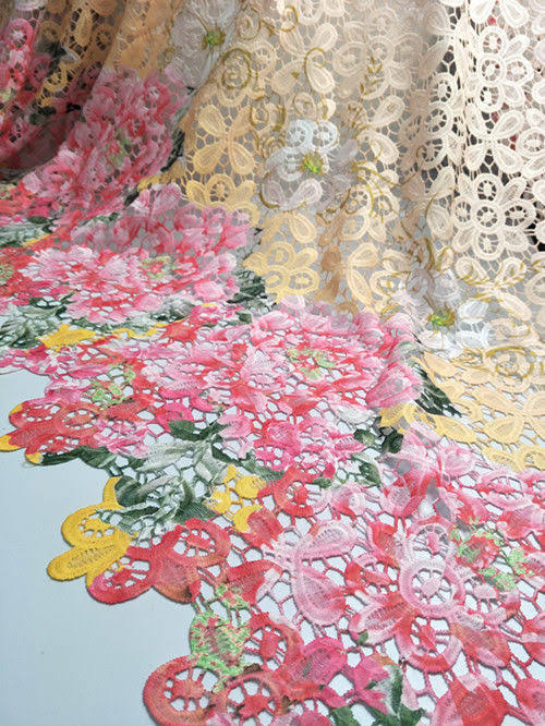African Cord Lace Fabric Embroidery Mesh Q72307