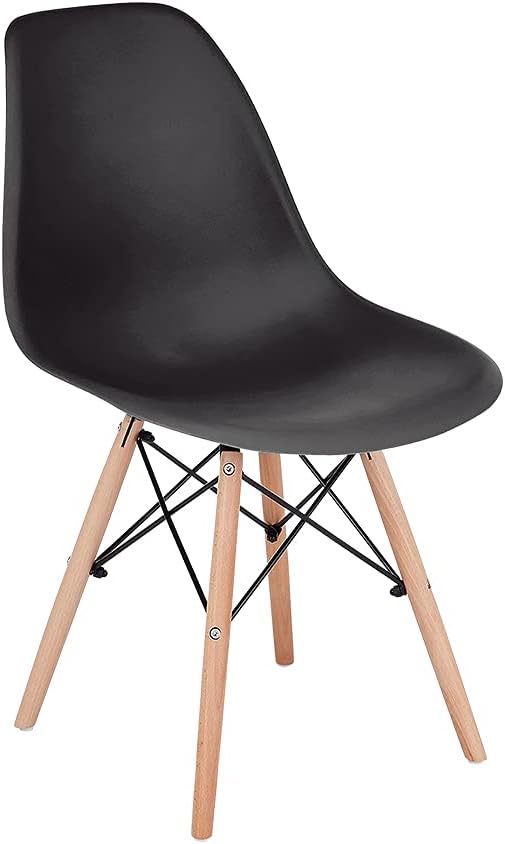 Black Plastic Shell Dining Chair Set of 1 G9800