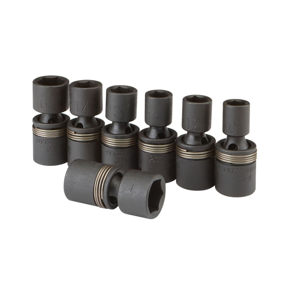 3/8 in. Drive Metric Impact Swivel Socket Set, 7 Piece B3582