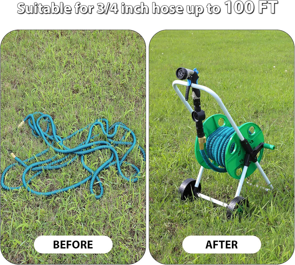 Garden Hose Reel Cart with Wheels A62027