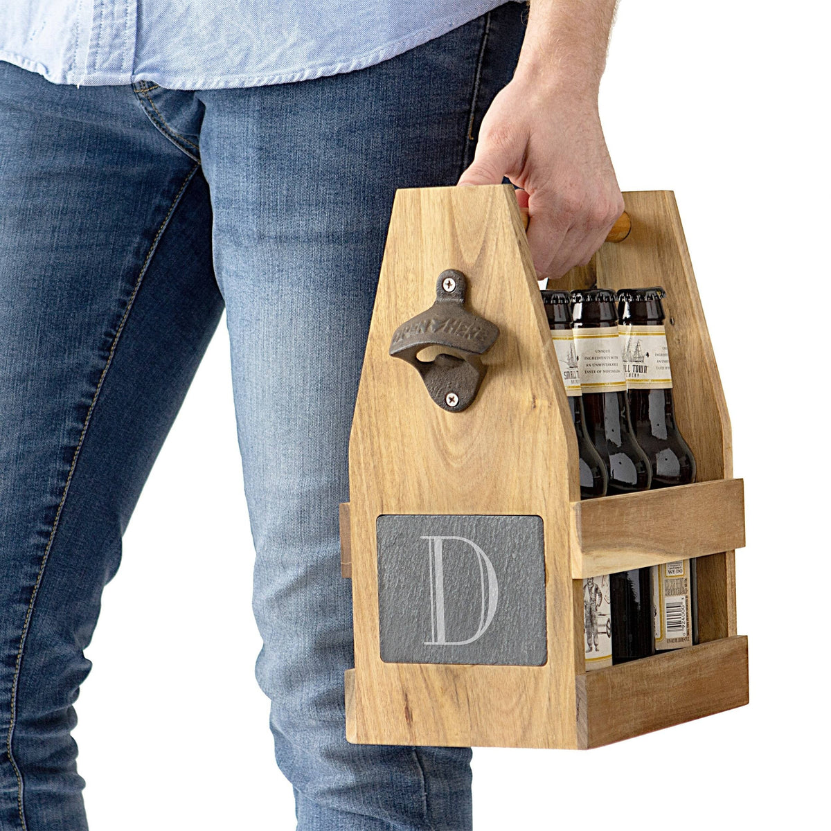 Acacia Slate Beer Carrier E32750