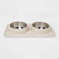 Silicone Pet Mat + Stainless Steel Double Diner E166