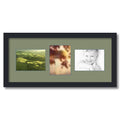 Satin Black Collage Picture Frame with 3 Openings for 5x7 Photos C247992