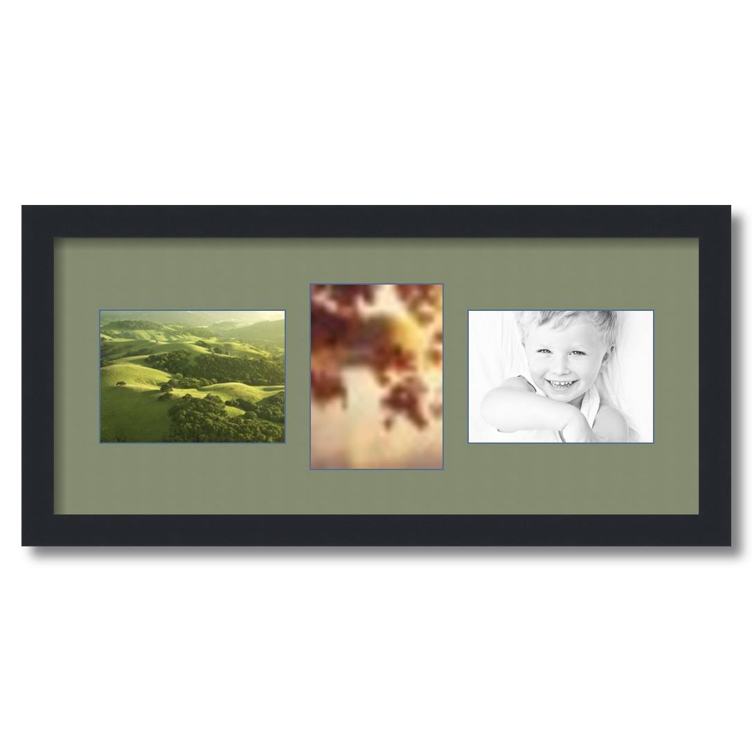 Satin Black Collage Picture Frame with 3 Openings for 5x7 Photos C247992