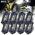 White 8Pods IP68 Waterproof LED Rock Lights U53627