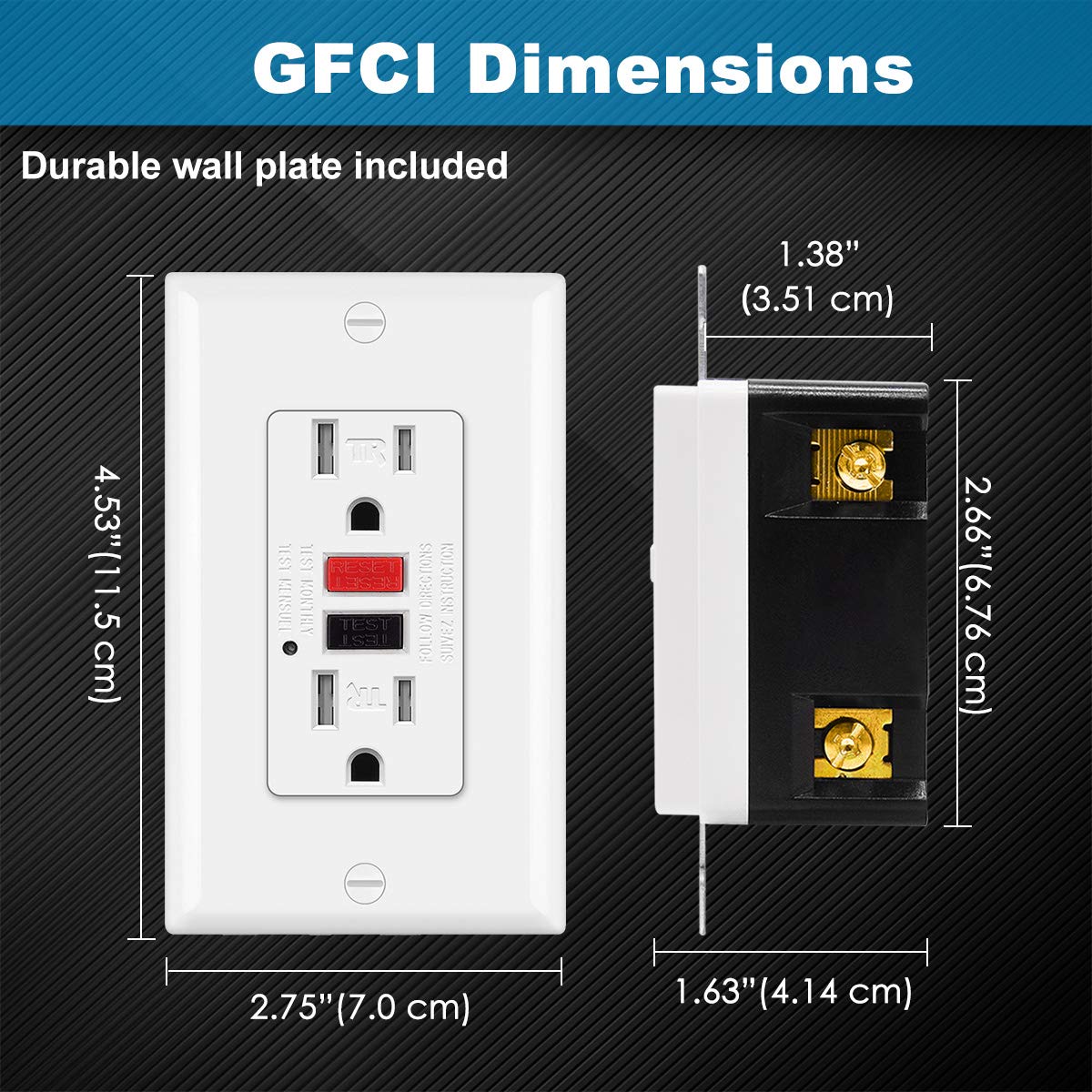 10 Pack 15 Amp Tamper-Resistant GFCI Outlet N30719