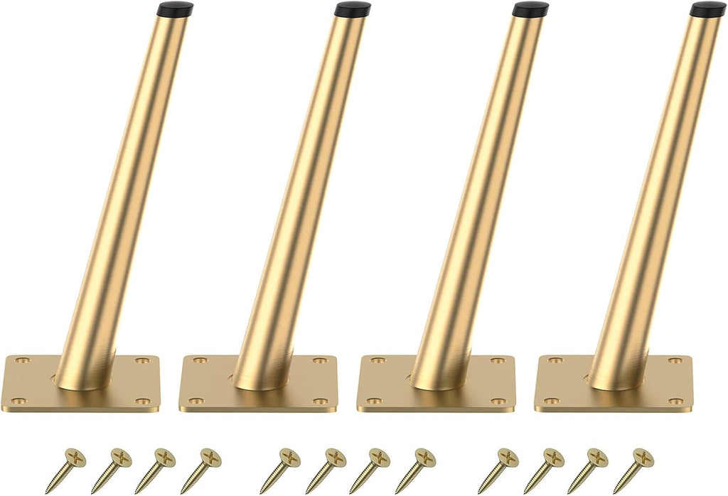 4 Pcs 6 Inch Matte Black Furniture Legs F940815