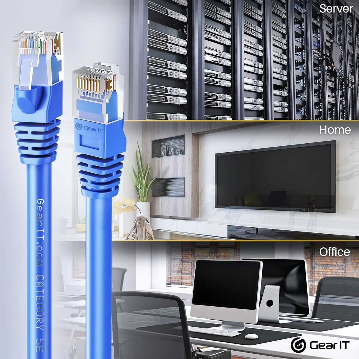 Cat5e Ethernet Patch Cable 7 Feet Blue L6102