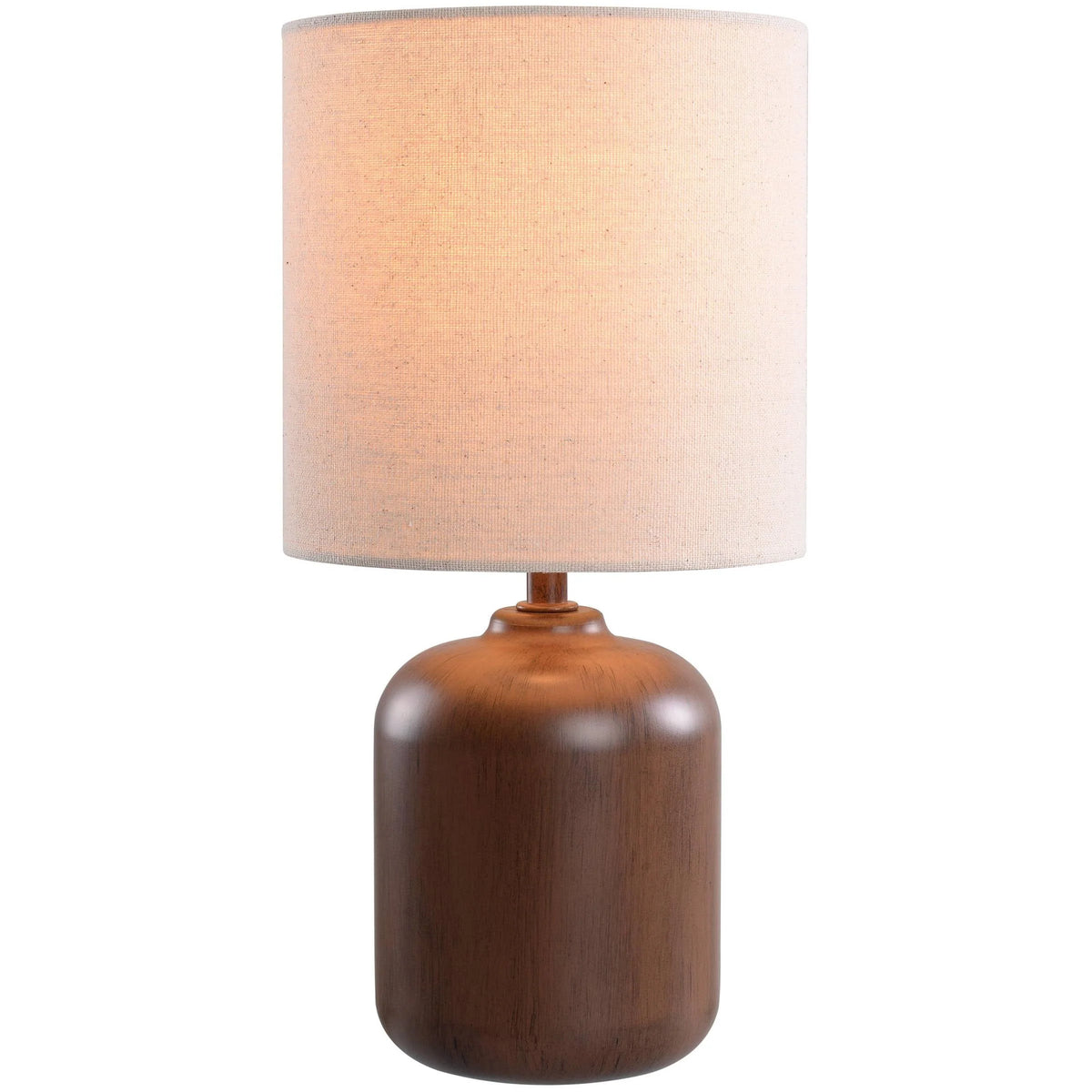 Mini Faux Wood Table Lamp with Shade N8127
