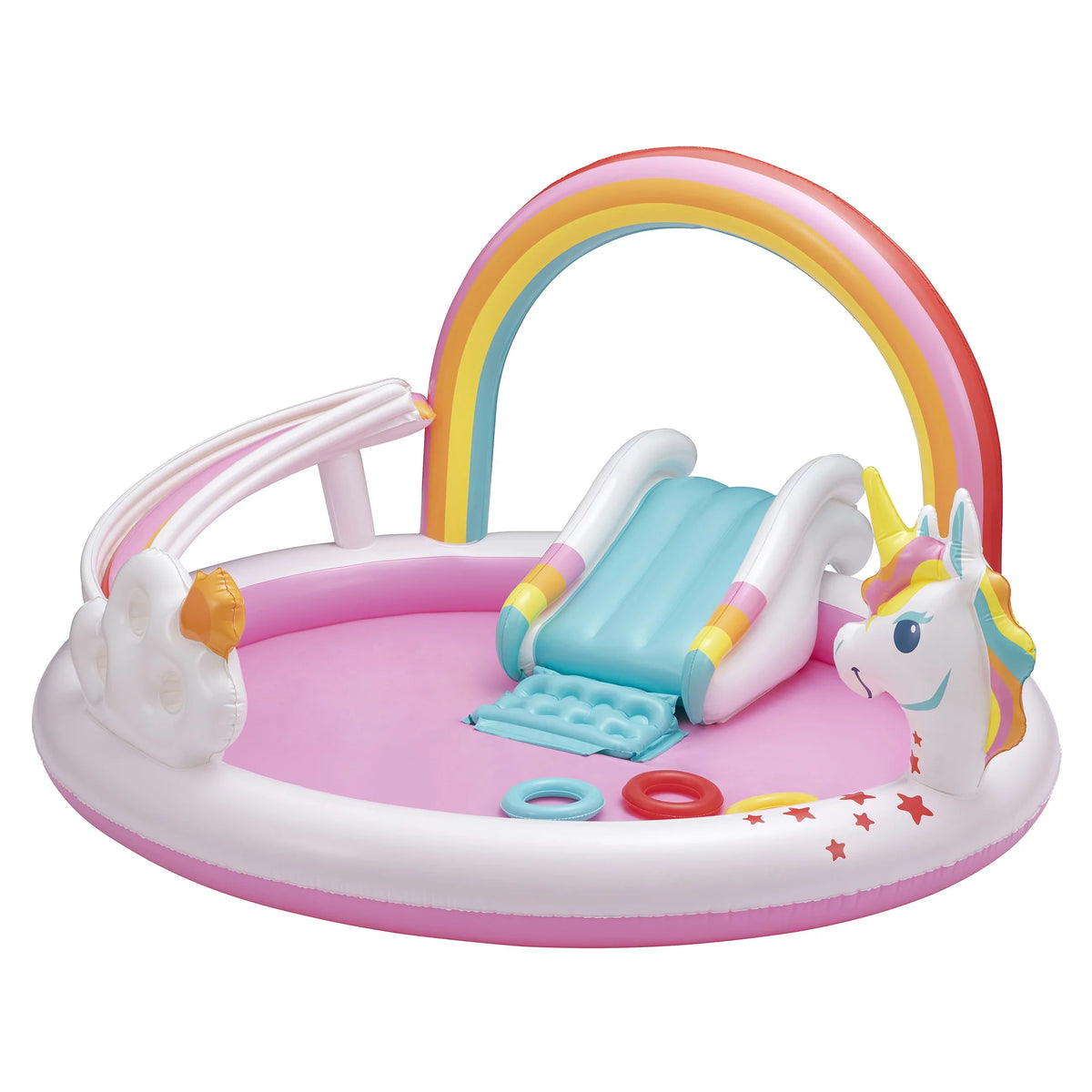 Rainbow Unicorn Kids Splash Pool with Sprinkler W945151