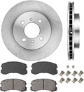 256 mm 4 Lug Brake Disc Rotors + Ceramic Brake Pads + Hardware Z702868
