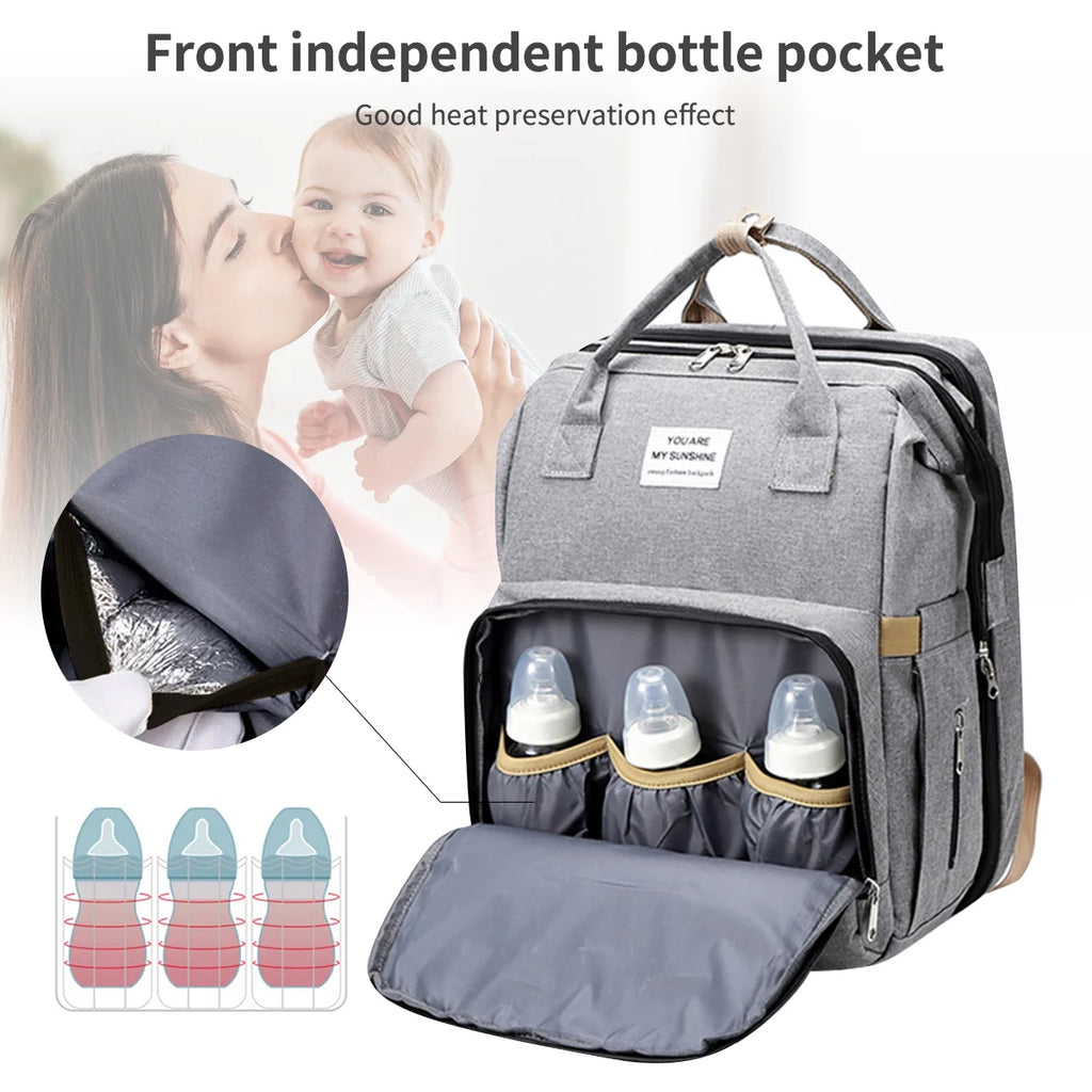 Waterproof 3 in 1 Diaper Bag Backpack with Changing Pad V220