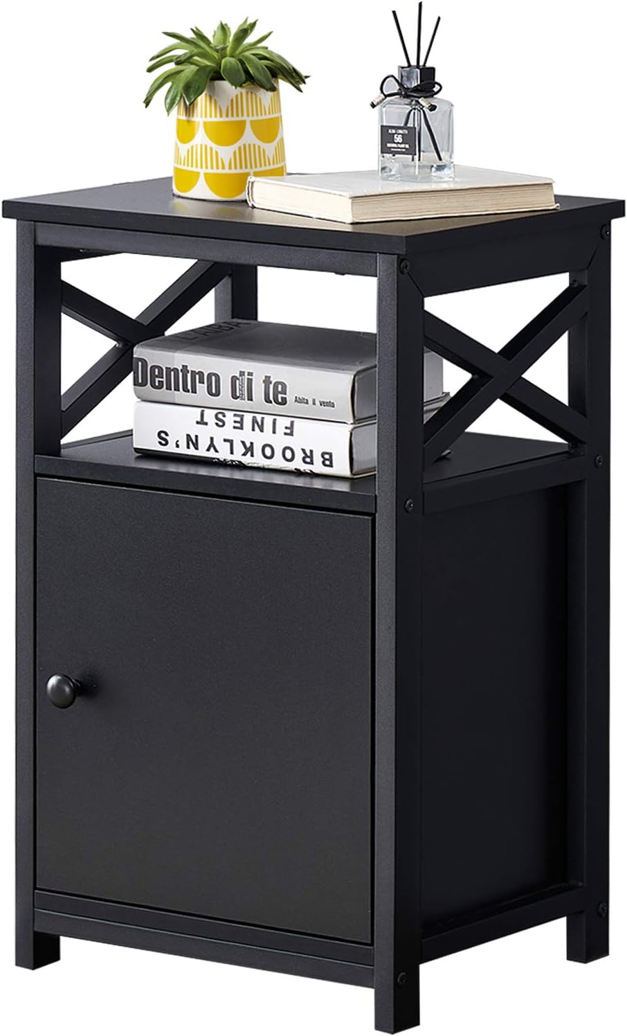 Rustic Brown Storage Cabinet and Drawer Nightstand U528893