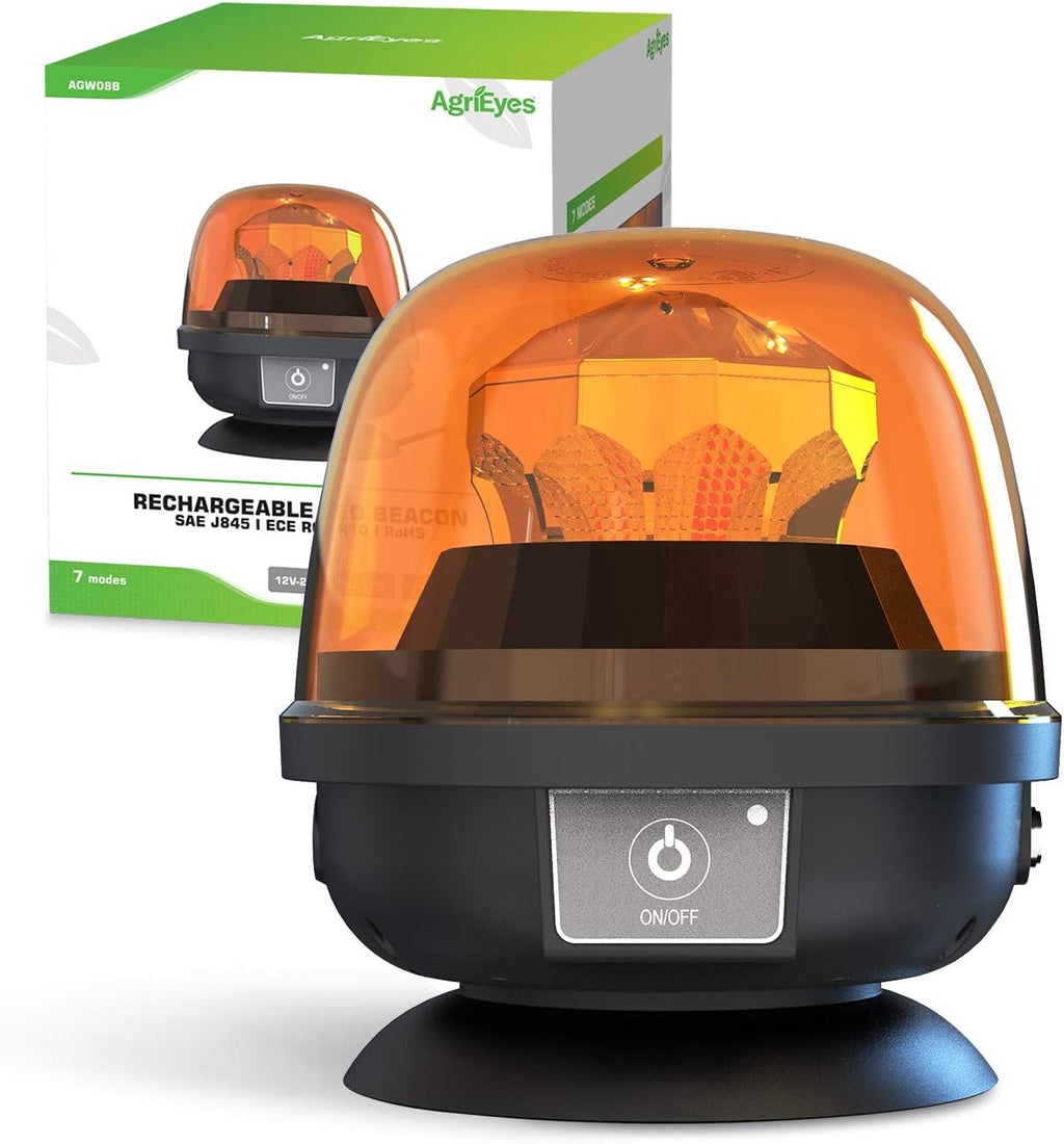 Magnetic Rechargeable Amber Warning Strobe Lights X3435