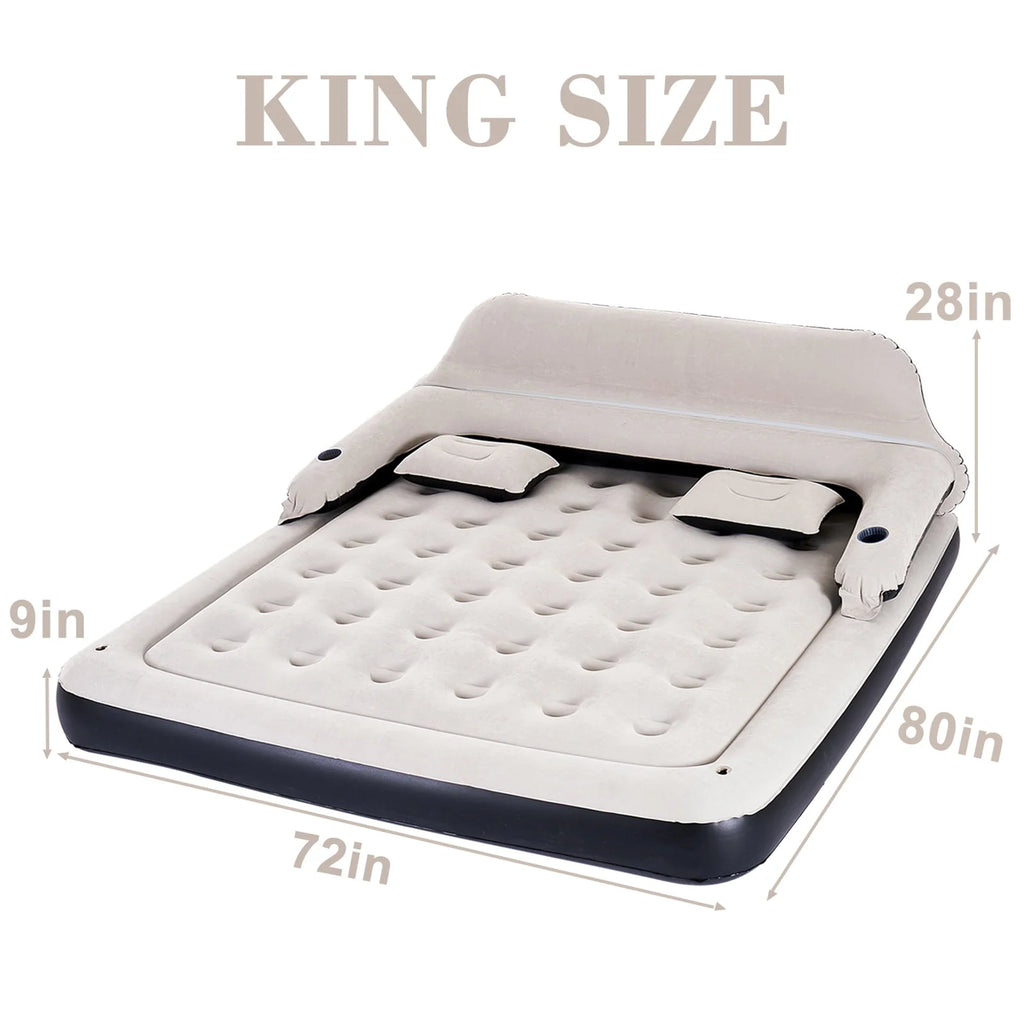 King Size Inflatable Air Mattress with Headboard L309