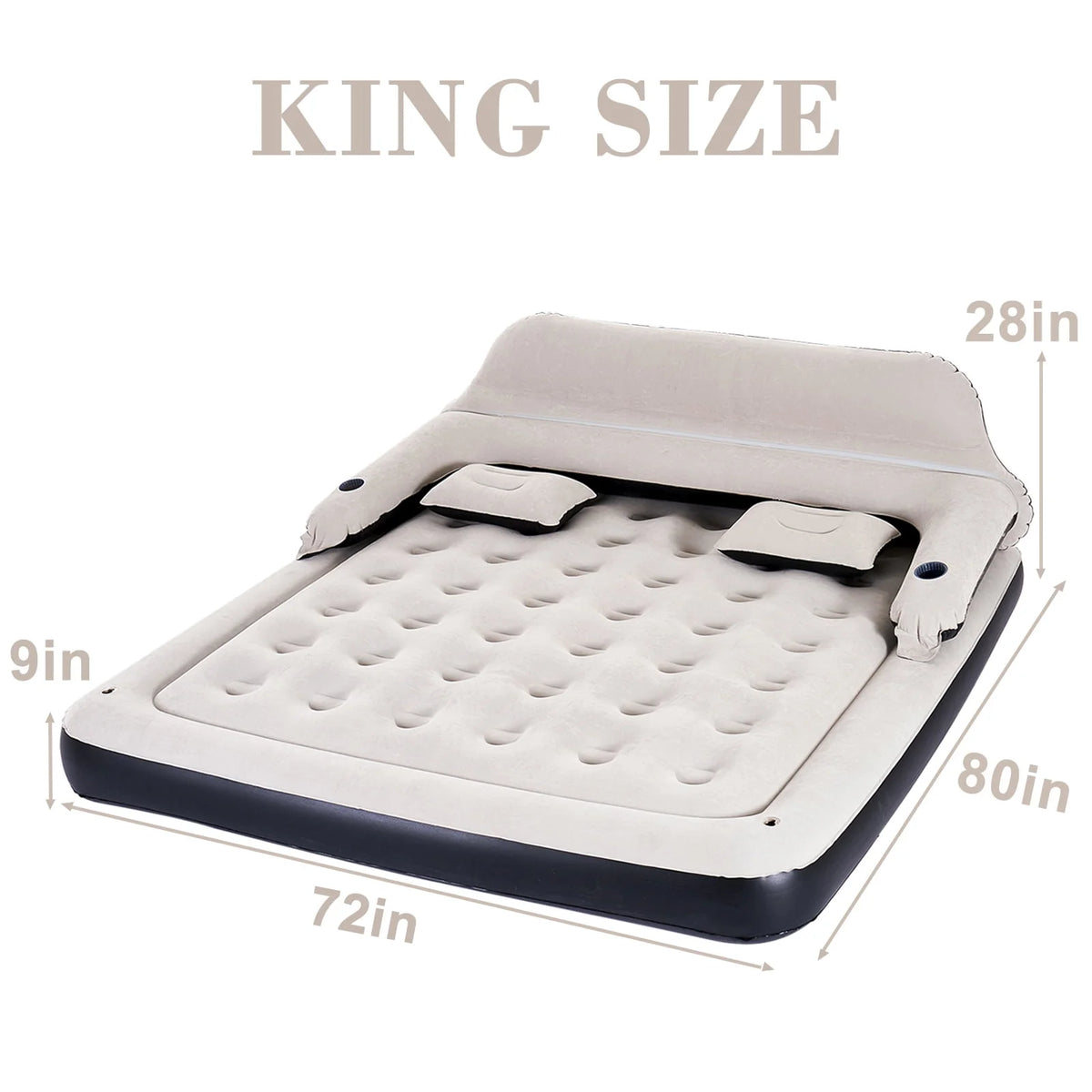 King Size Inflatable Air Mattress with Headboard L309