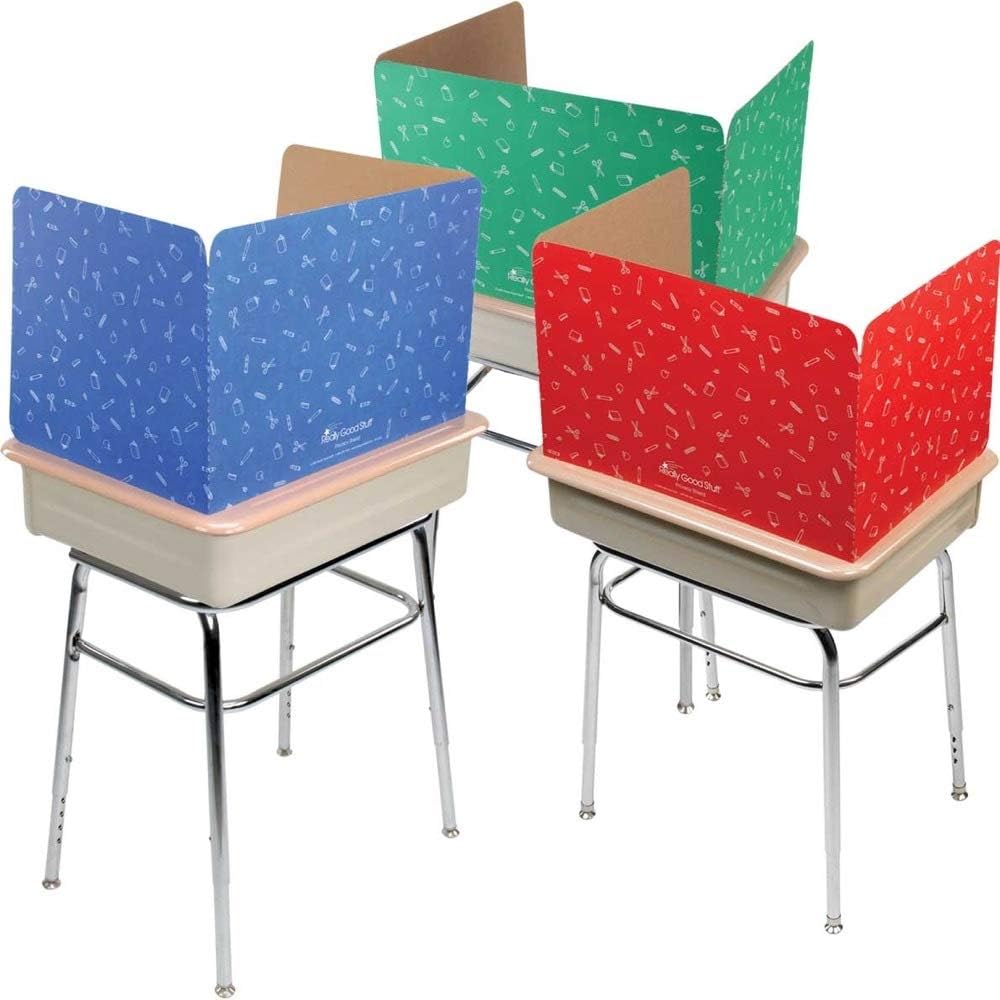 Set of 12 Matte Privacy Shields for Student Desks D8428