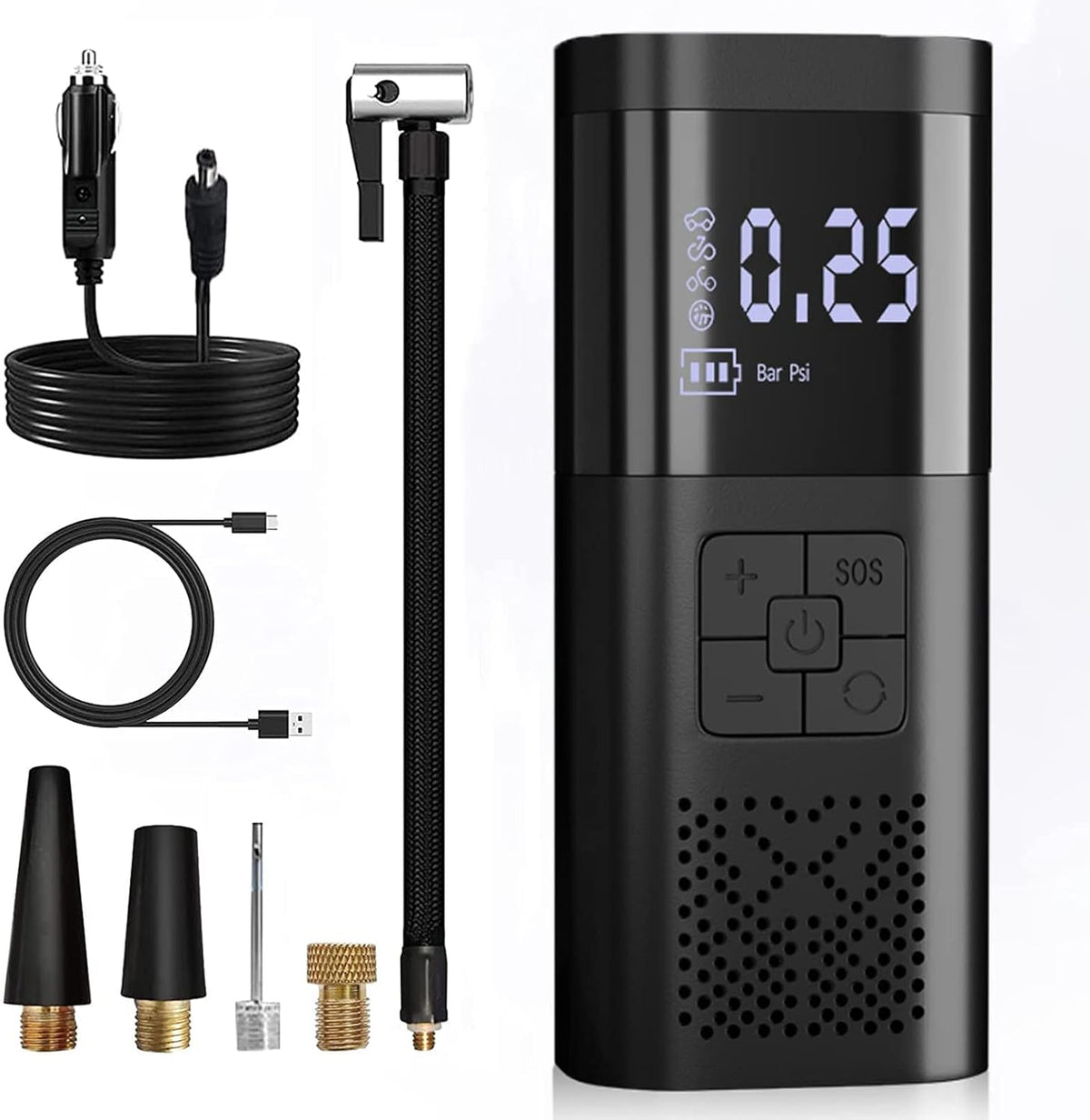 6000mAh Portable Cordless Tire Inflator Air Compressor 150 PSI D752