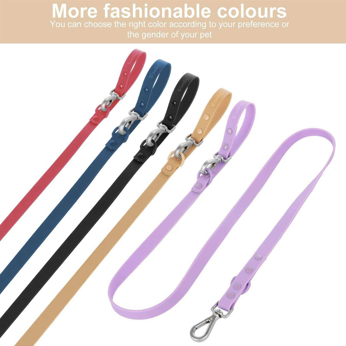 Waterproof Dog Leash with 2 Hooks W898