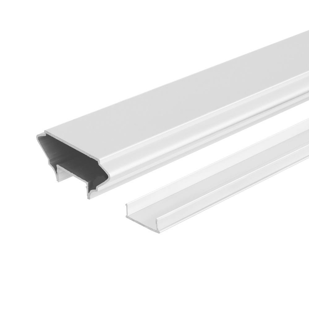 White 8 ft Aluminum Cap Rail Kit J765