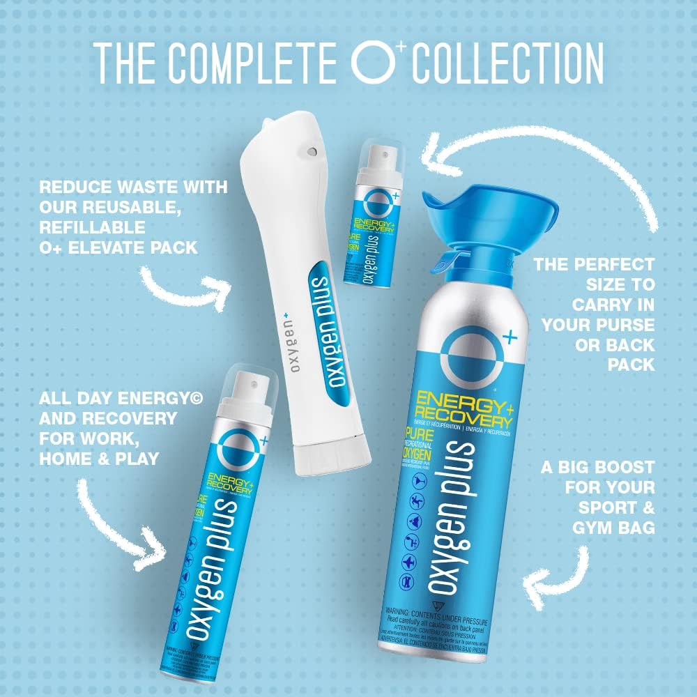 99.5% Pure Recreational Oxygen Cans 3 Biggi and 3 Skinni Canisters X91390