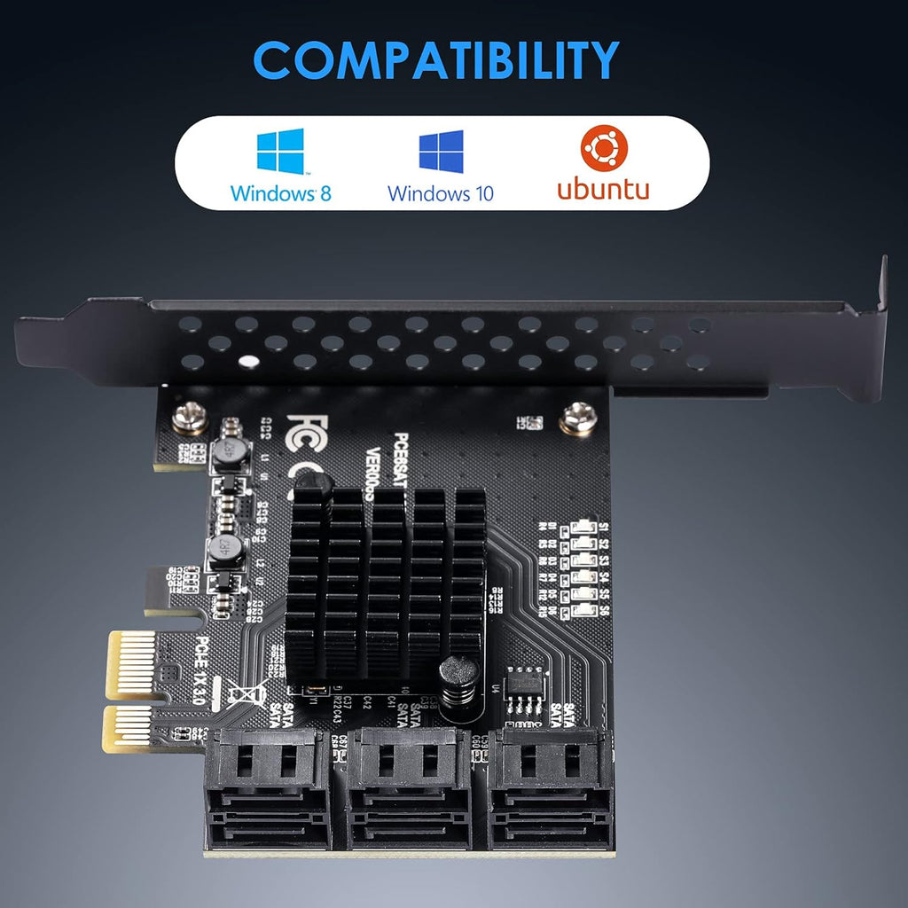 PCIe SATA Card 8 Ports SATA 3.0 Expansion Card C59248
