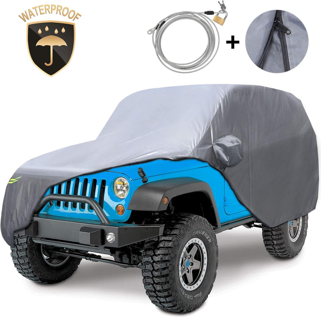 Waterproof 2 Door Car Cover with Windproof Straps B937829
