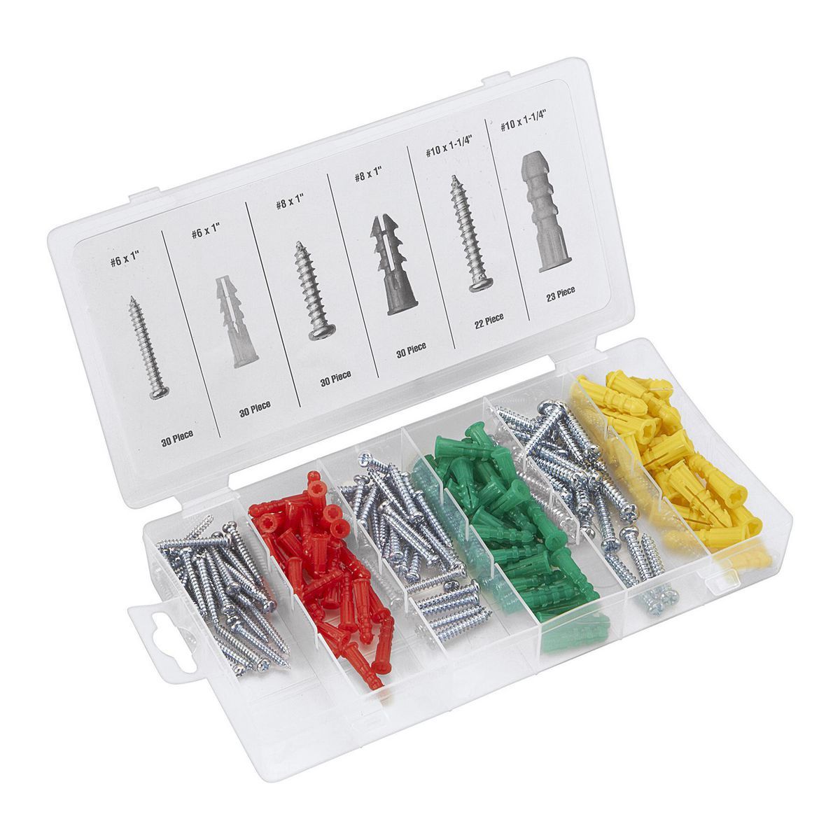 Ribbed Anchor Assortment, 165 Piece M6023