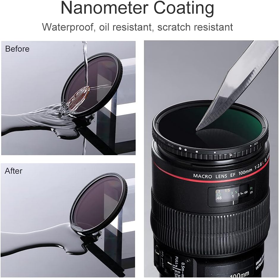 82mm Variable ND Filter ND8-ND128 Camera Lens Y25644