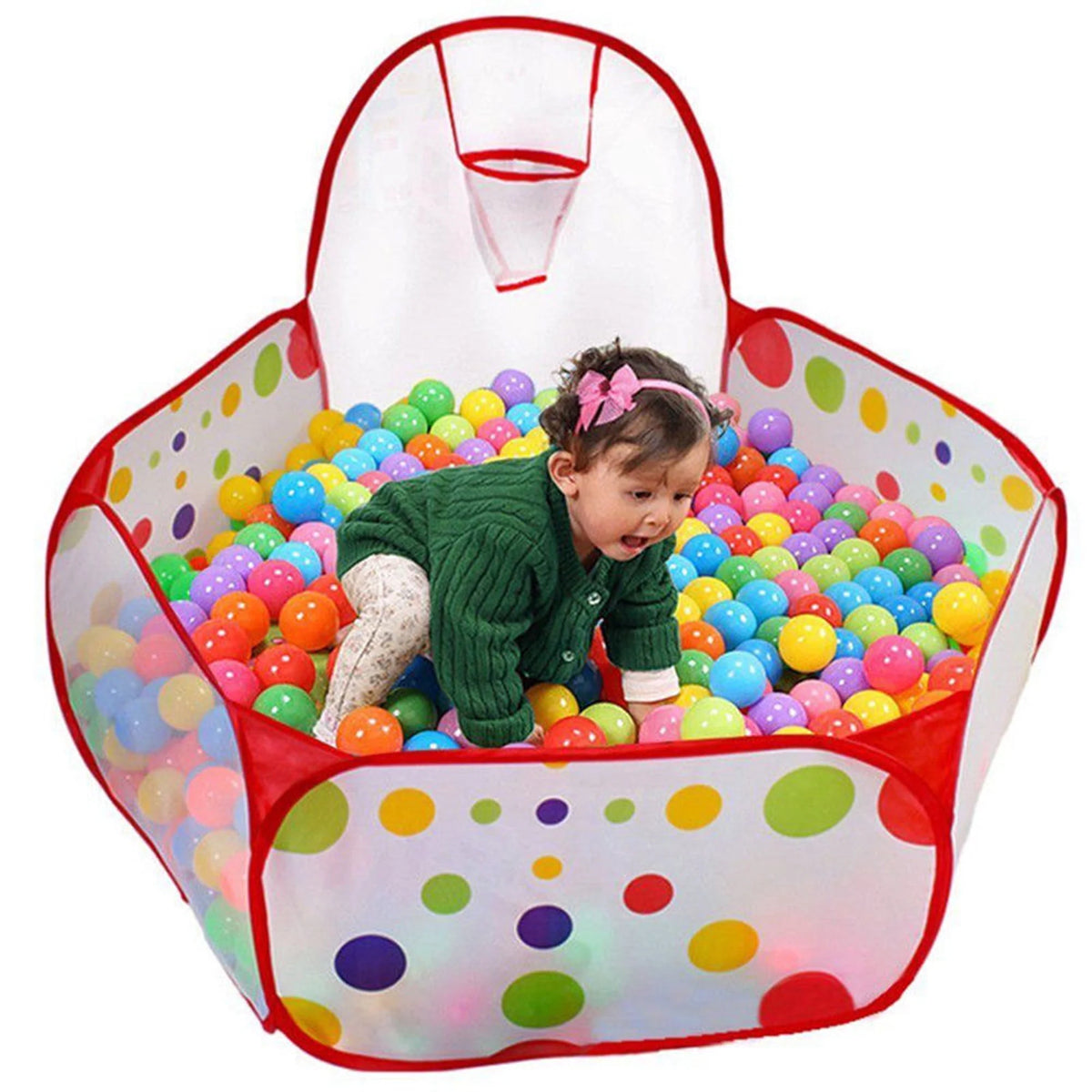 Baby Ball Pit Play Tent with Basketball Hoop Y12004