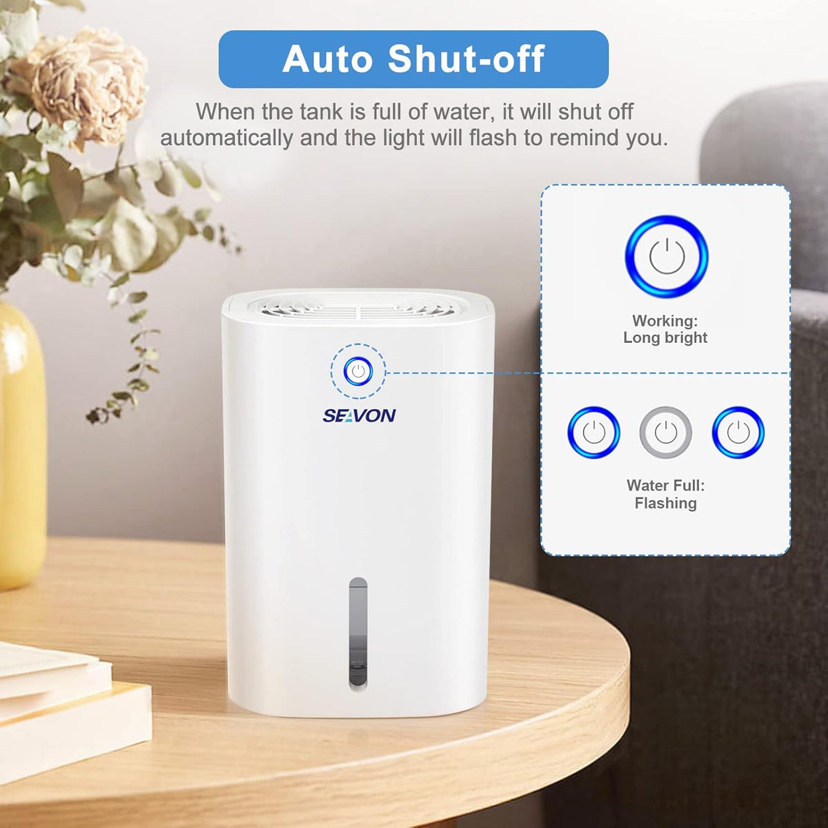 Portable Compact 27oz Mini Dehumidifier Pack of 2 R646