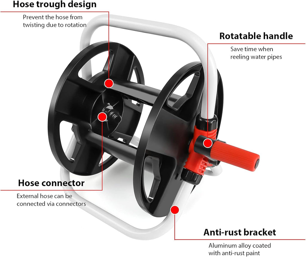 Garden Hose Reel Cart with Wheels A62027