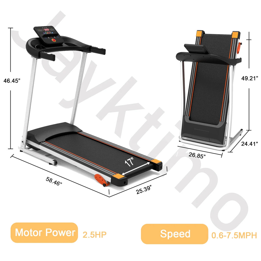 Folding Treadmill 2.5HP 220 LBS Capacity J644